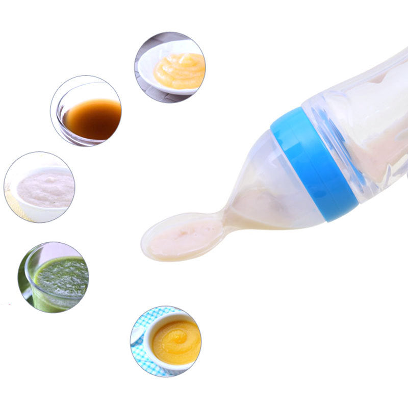 Silicone Squeeze Feeding Spoon Bottle