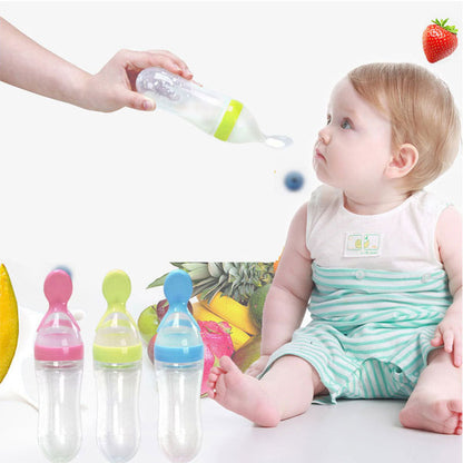 Silicone Squeeze Feeding Spoon Bottle