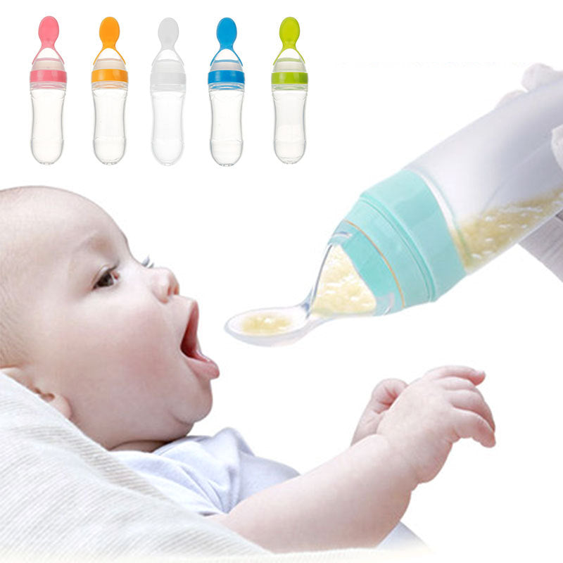 Silicone Squeeze Feeding Spoon Bottle