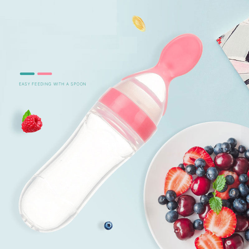 Silicone Squeeze Feeding Spoon Bottle